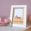 Oma du bist die Beste – Bilderrahmen mit Holz Inlay | Geschenk für Oma| Graviertes Holzbild | 10x15 cm & 13x18 cm